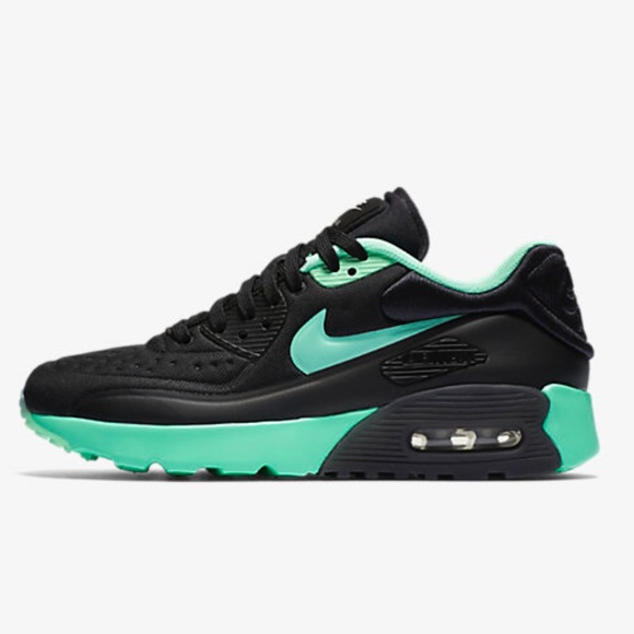 australia air max 90 green ultra black 49e5d cbdcc Nike Air Max 90 Ultra Essential Black Resin Enamel Green White 819474 008 Men's Women's Running Shoes